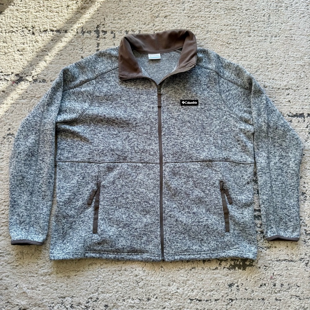 Columbia Women’s Sweater Weather Fleece Heathered Gray Jacket XXL - Picture 4 of 14